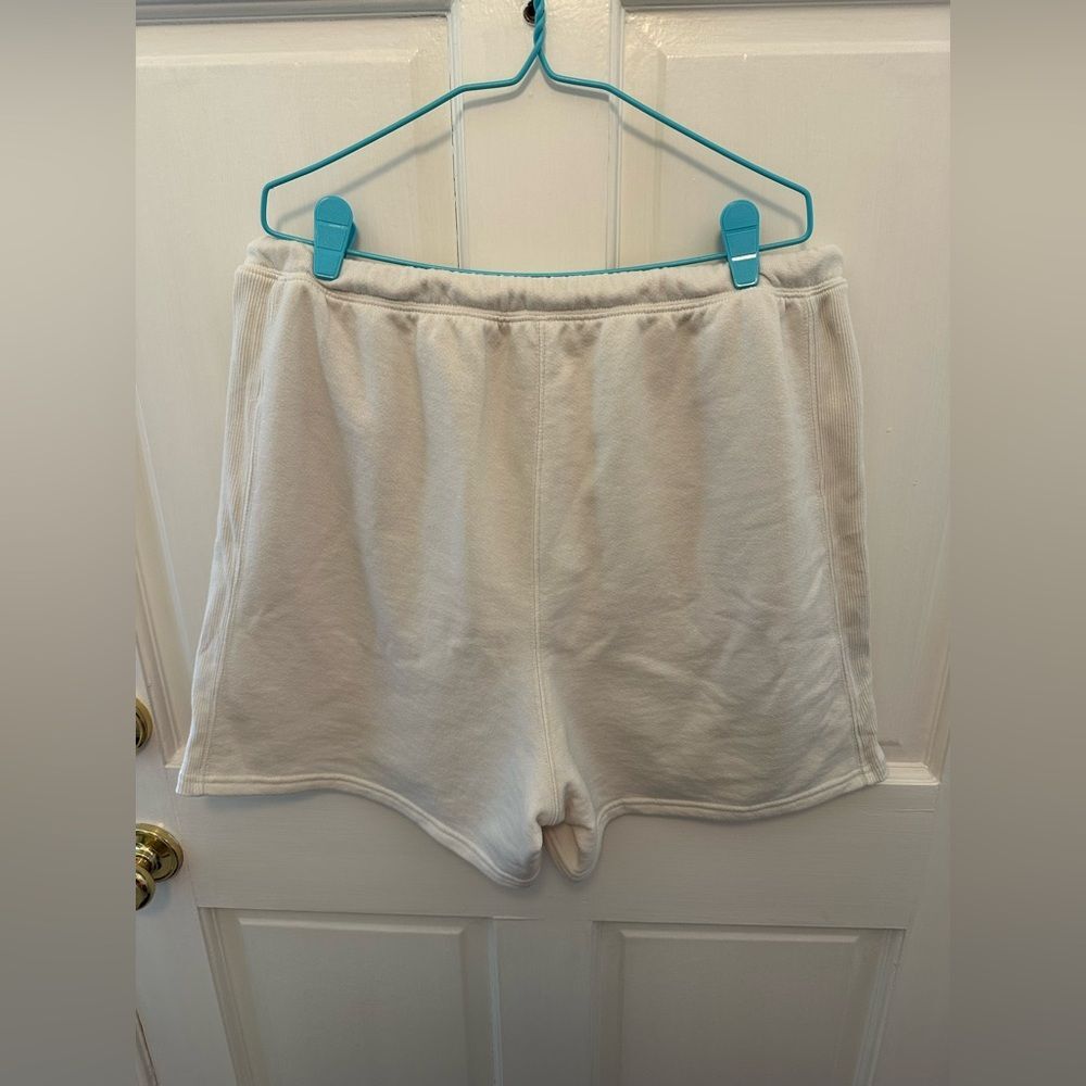 Free People Movement Terry Cloth Shorts White Cream Medium - Picture 2 of 4